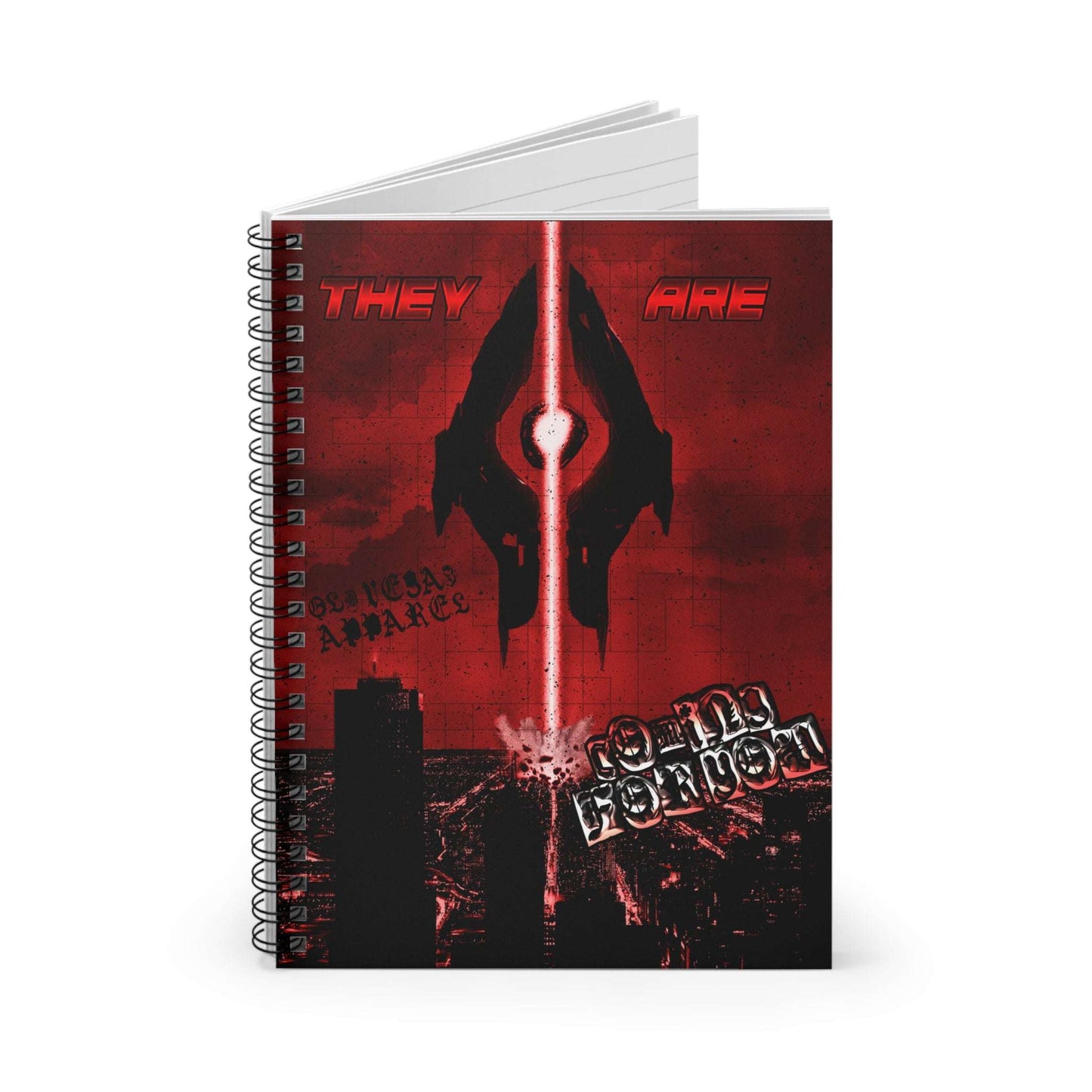 Alien Ship - Spiral Notebook.