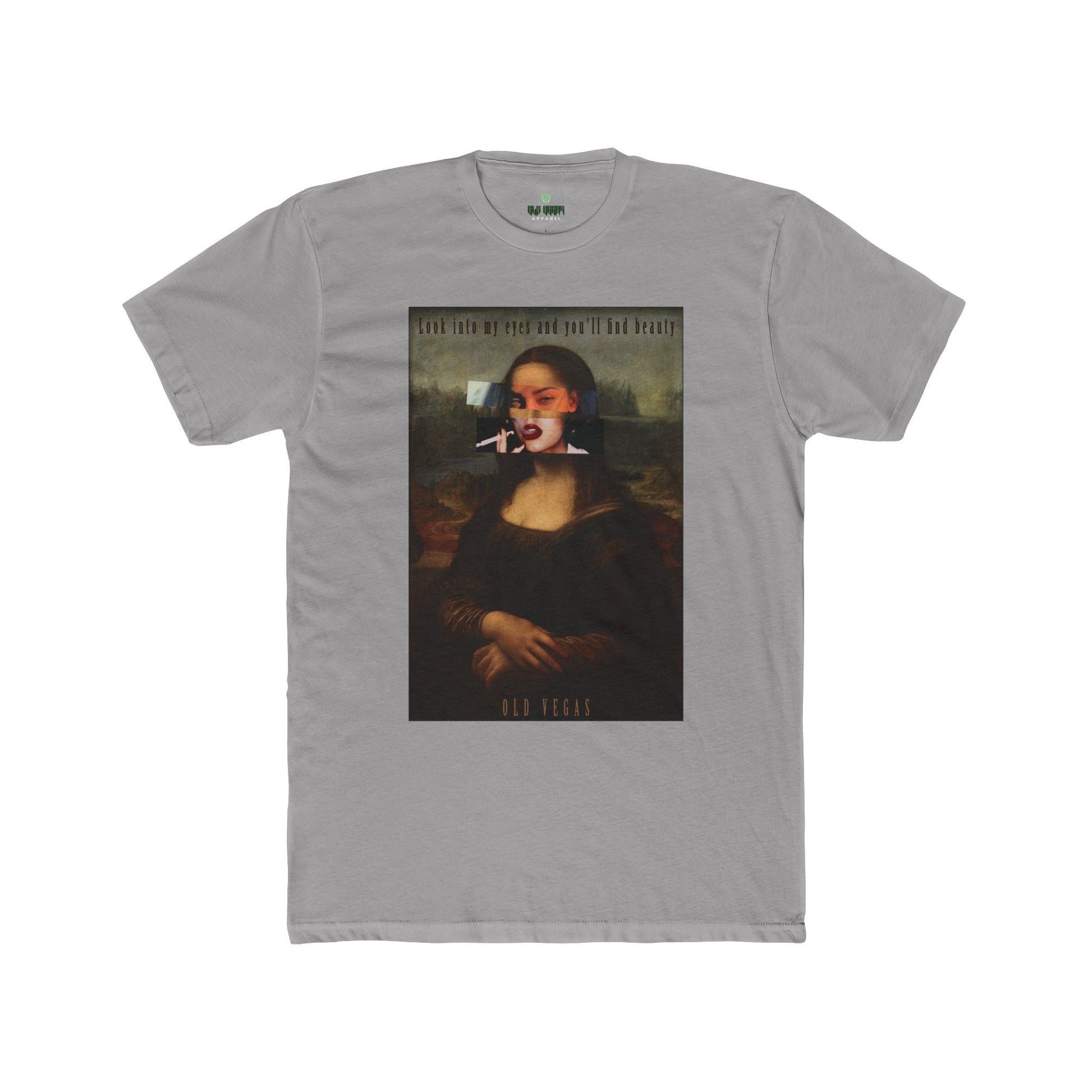 Smoking Mona Lisa - Next Level 3600 T-shirt Printify