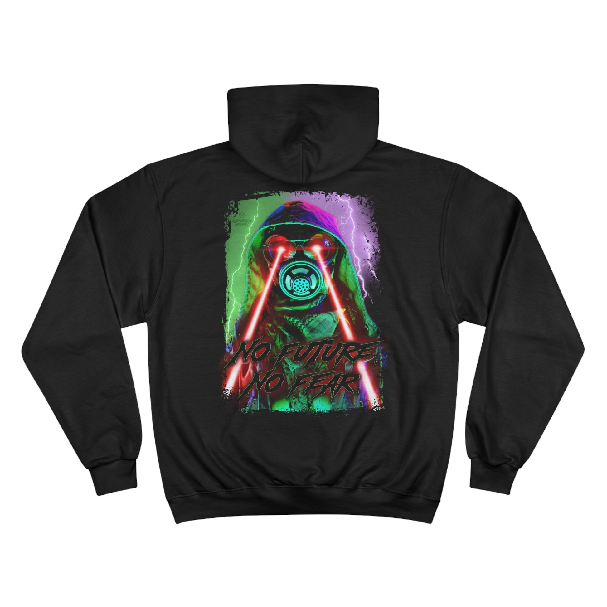 Graphic Hoodie - No Future, No Fear - Laser Eyes.