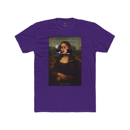 Smoking Mona Lisa - Next Level 3600 T-shirt Printify