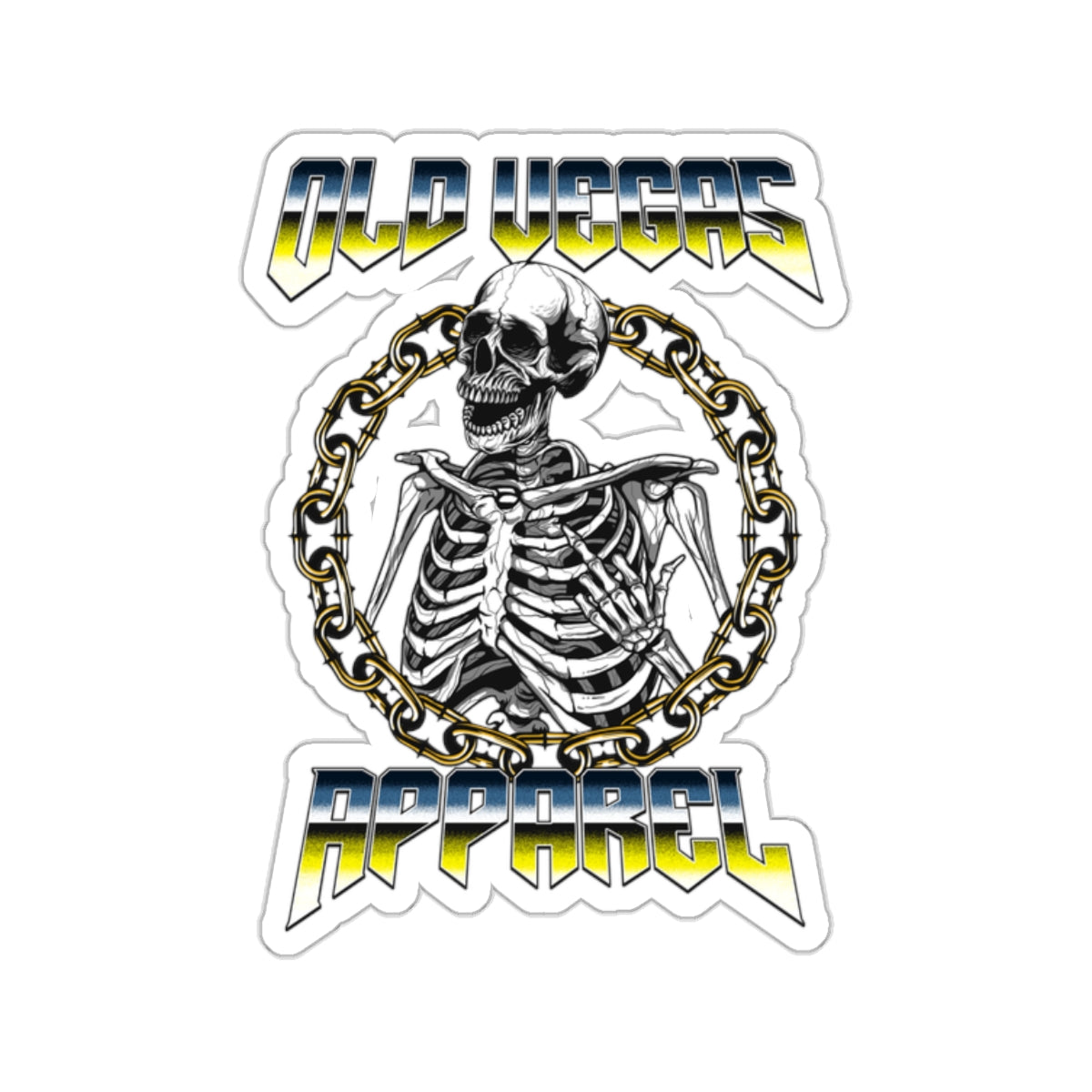 Rebel Skeleton - Kiss-Cut Sticker.