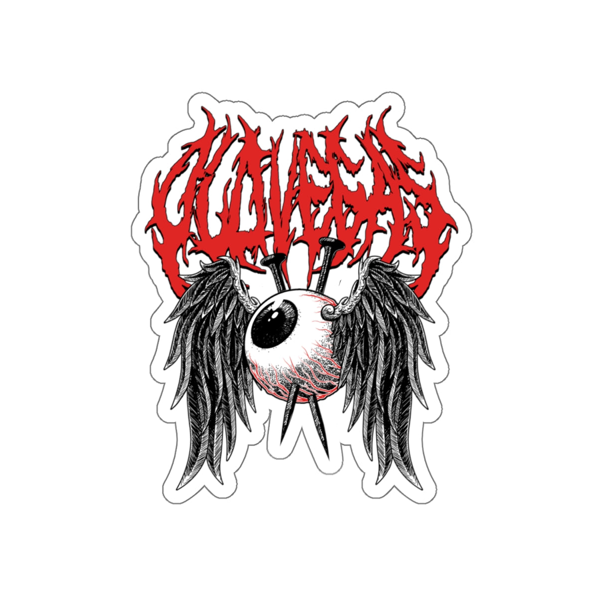 Winged Eye - Kiss-Cut Sticker.