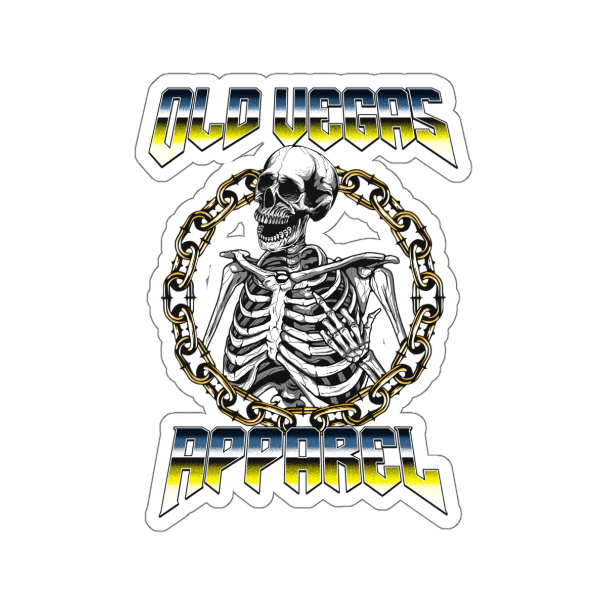 Rebel Skeleton - Kiss-Cut Sticker.