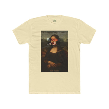 Smoking Mona Lisa - Next Level 3600 T-shirt Printify