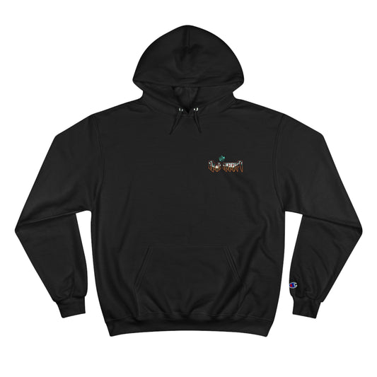 Unisex Champion Hoodie - 3D Golden Skull.