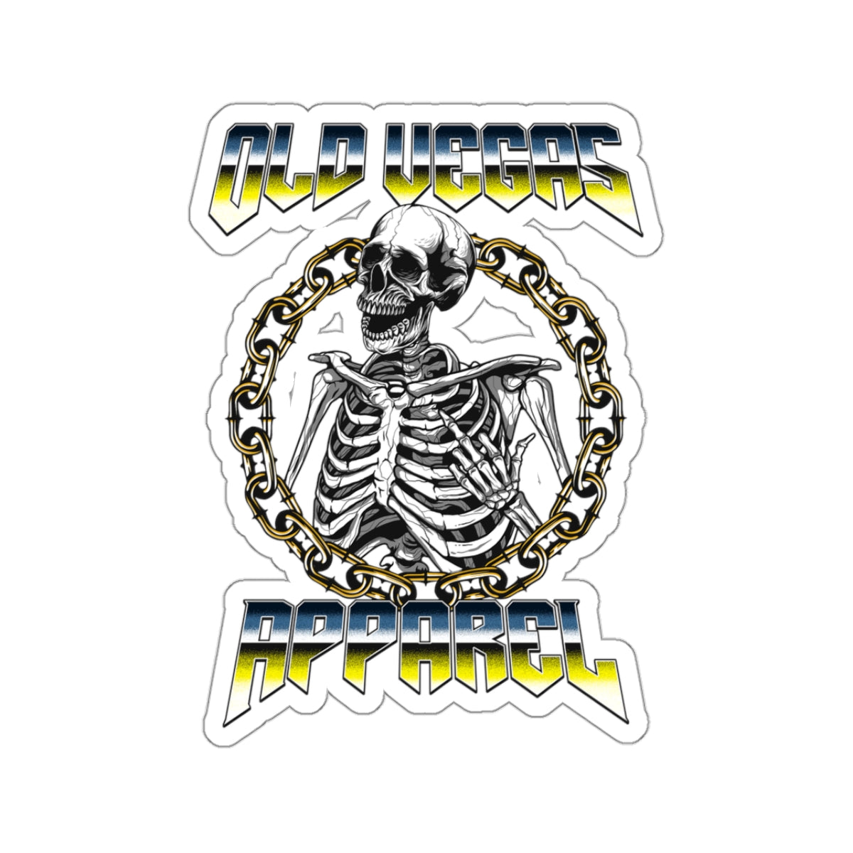 Rebel Skeleton - Kiss-Cut Sticker.
