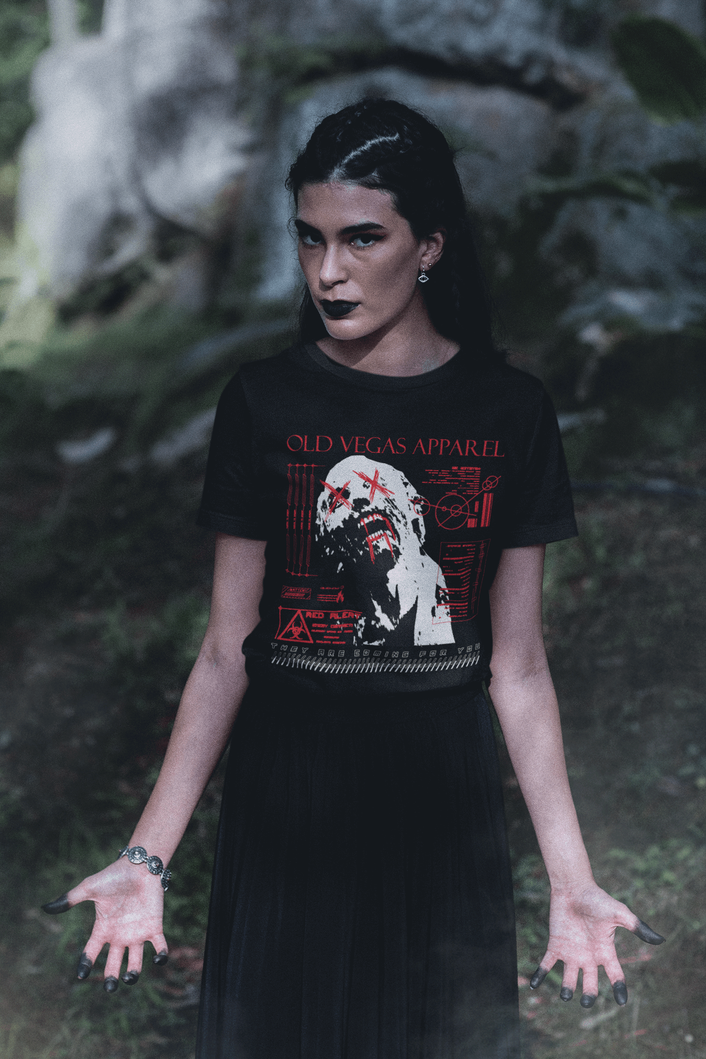 Zombie Red Alert - Graphic T-shirt - OLD VEGAS