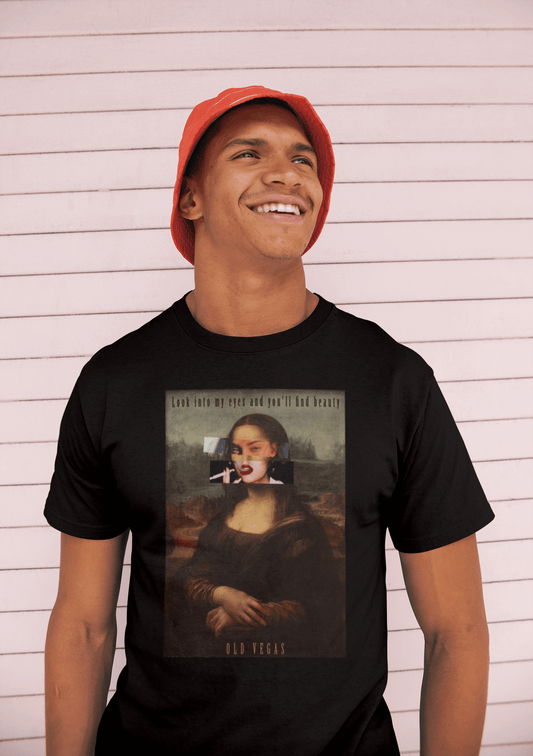 Smoking Mona Lisa - Graphic T-shirt - OLD VEGAS