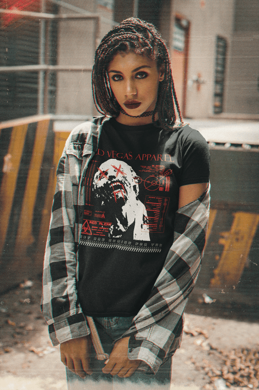 Zombie Red Alert - Graphic T-shirt - OLD VEGAS